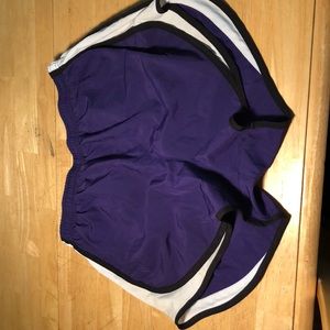Nike purple and white athletic shorts